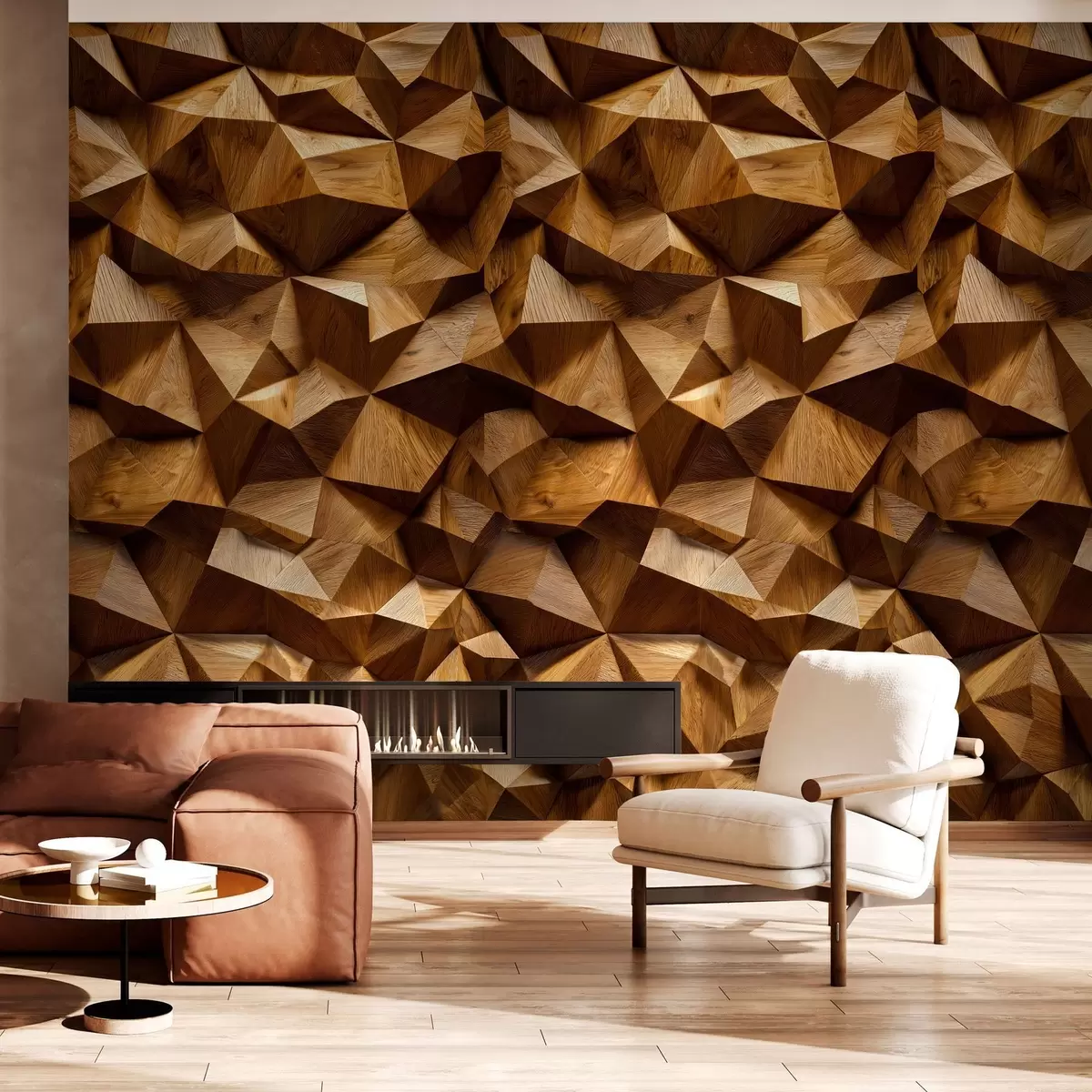 Murales de pared imitación de una pared con relieve angular hecha de madera w04632 murales de pared imitación de una pared con relieve angular hecha de madera w04632