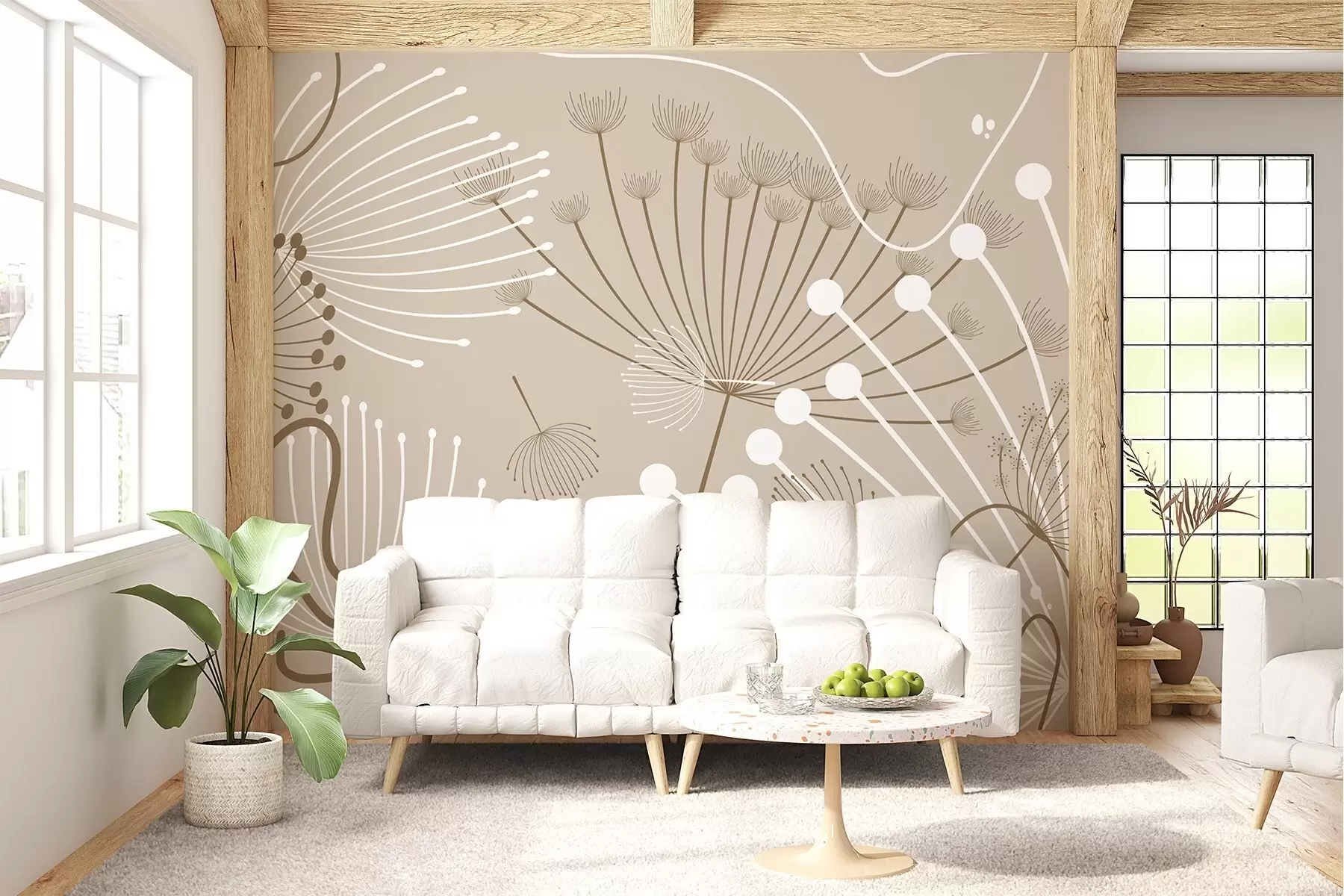 murales de pared flores abstractas w04702