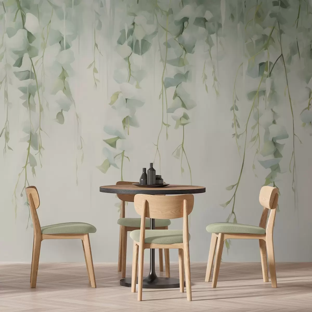 Murales de pared Ramas colgantes con hojas w04722 murales de pared Ramas colgantes con hojas w04722