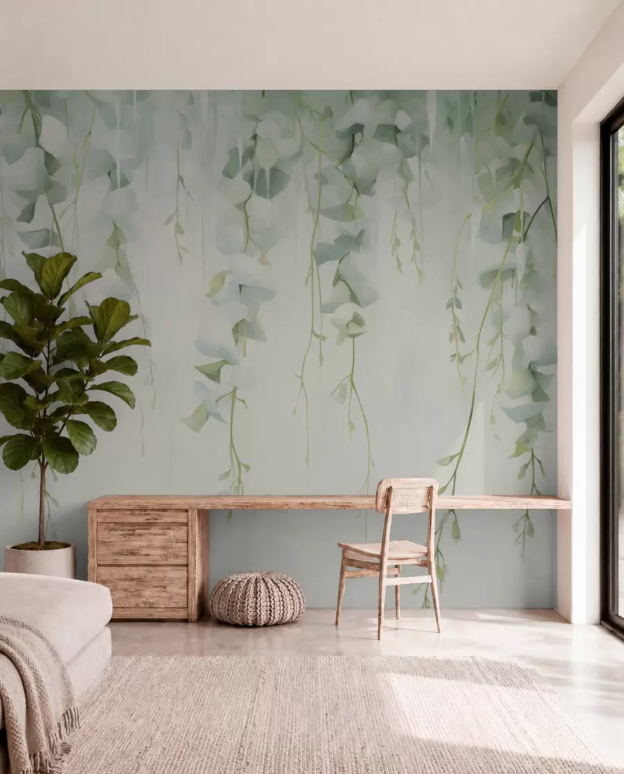murales de pared Ramas colgantes con hojas w04722
