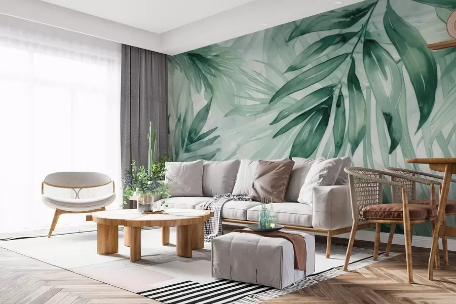 Murales de pared Hojas de helecho acuarela w04694 murales de pared Hojas de helecho acuarela w04694