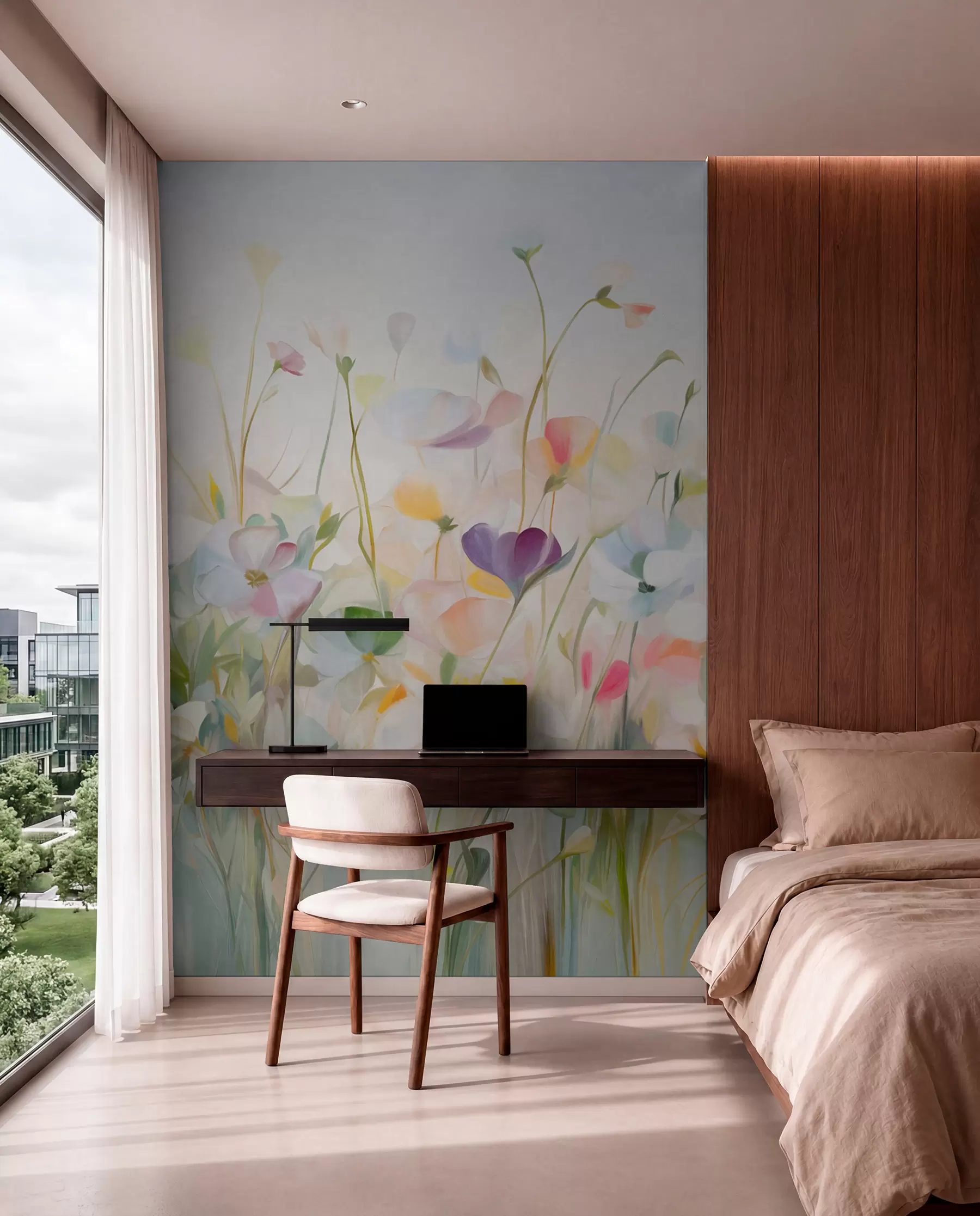 murales de pared Estudio de flores silvestres w09466