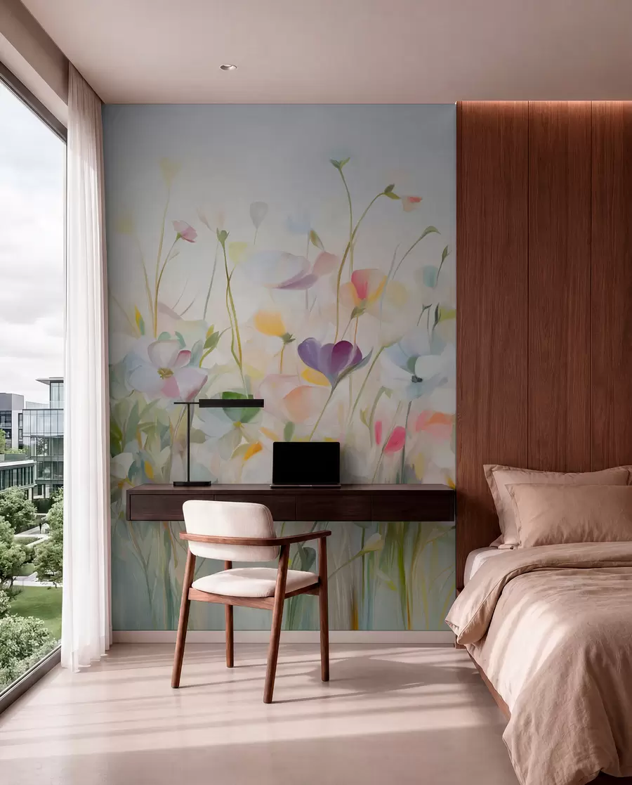 murales de pared Estudio de flores silvestres w09466