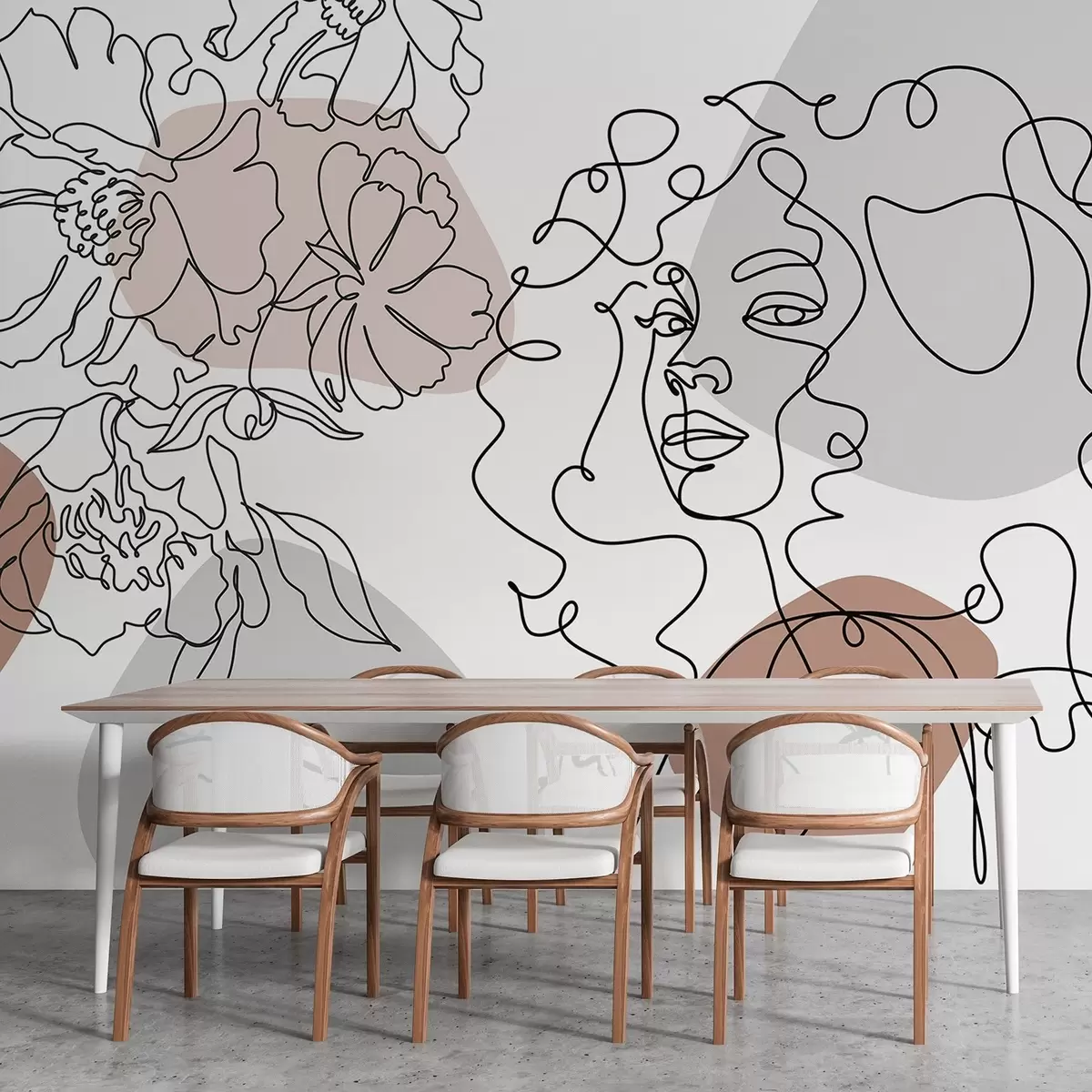 Murales de pared Chica en las filas w04724 murales de pared Chica en las filas w04724