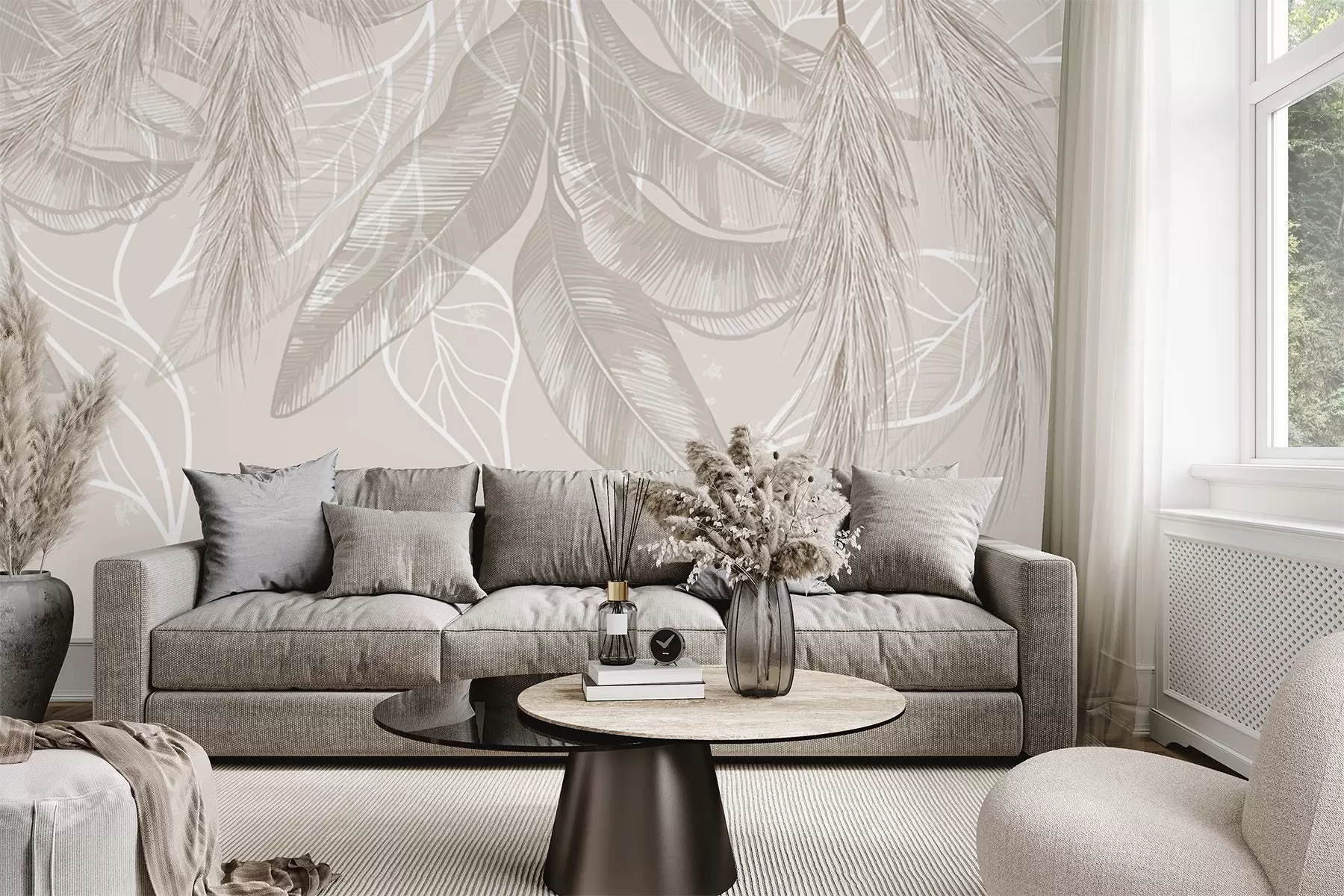 murales de pared Hojas colgantes w04747