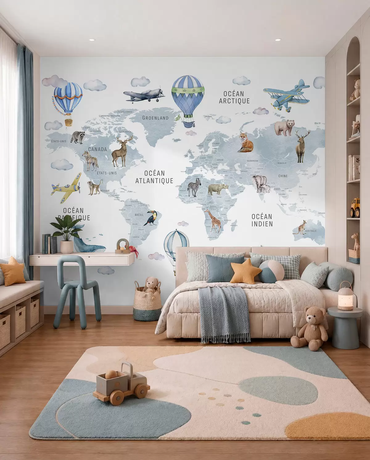 murales de pared Atlas azul en francés c00001frv1