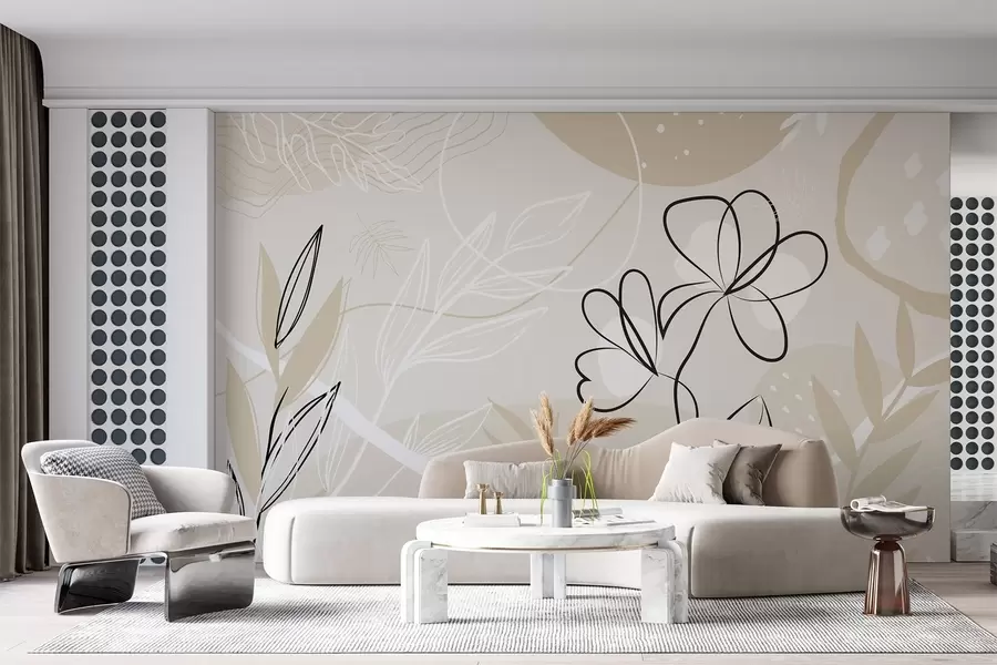 Murales de pared Resumen con plantas w04760 murales de pared Resumen con plantas w04760