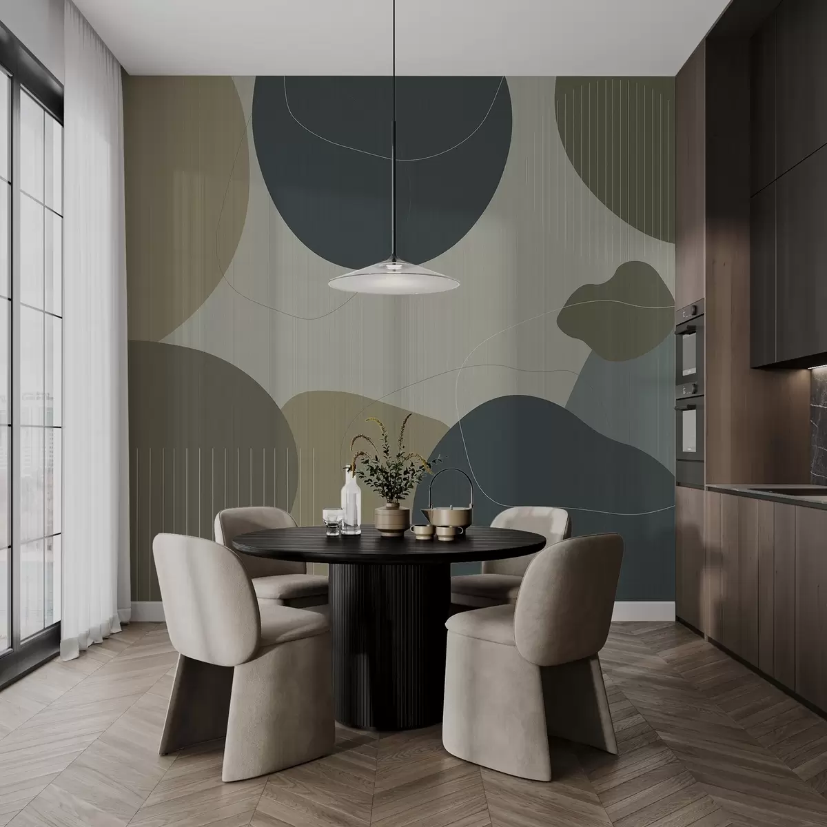 Murales de pared Círculos abstractos w04759v2 murales de pared Círculos abstractos w04759v2