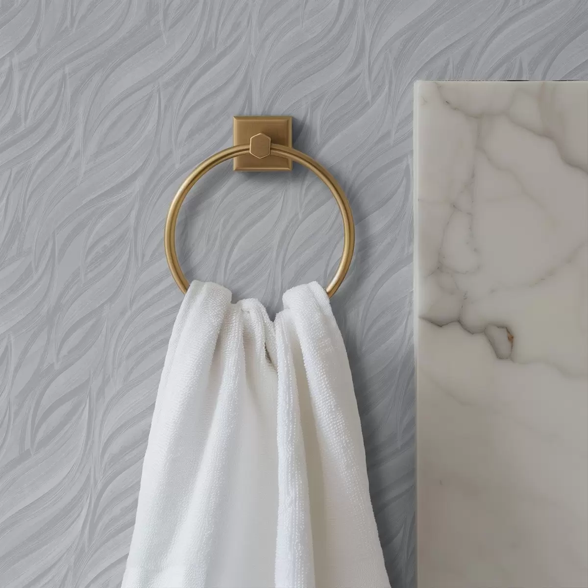 Papel pintado Ondas con textura, azul grisáceo frío a00688v3