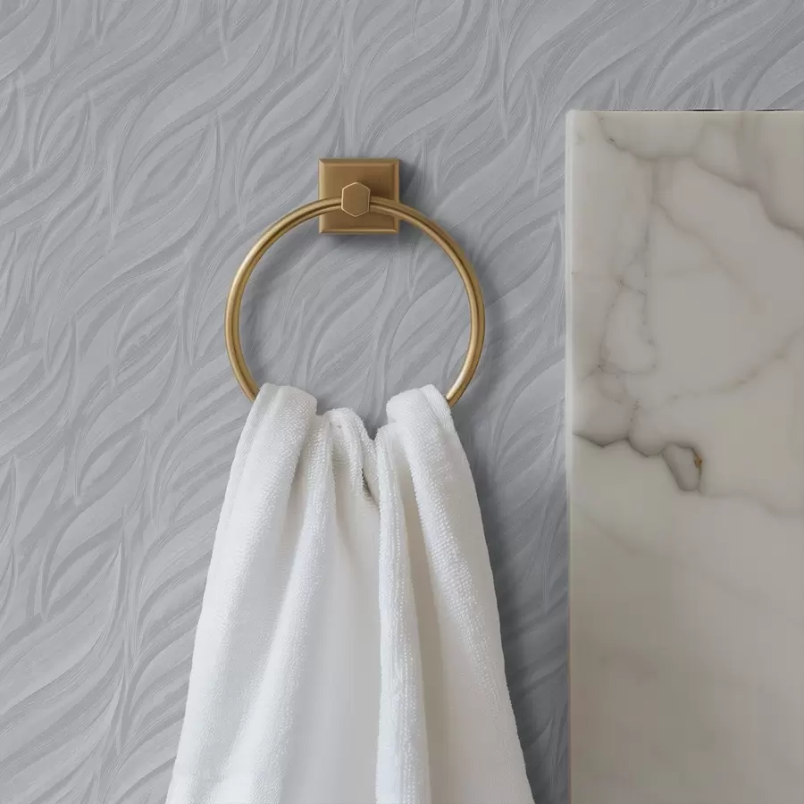 murales de pared Ondas con textura, azul grisáceo frío a00688v3