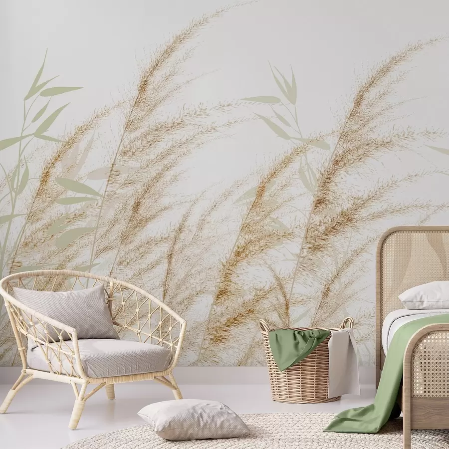 murales de pared Pampas y hierba seca w04863