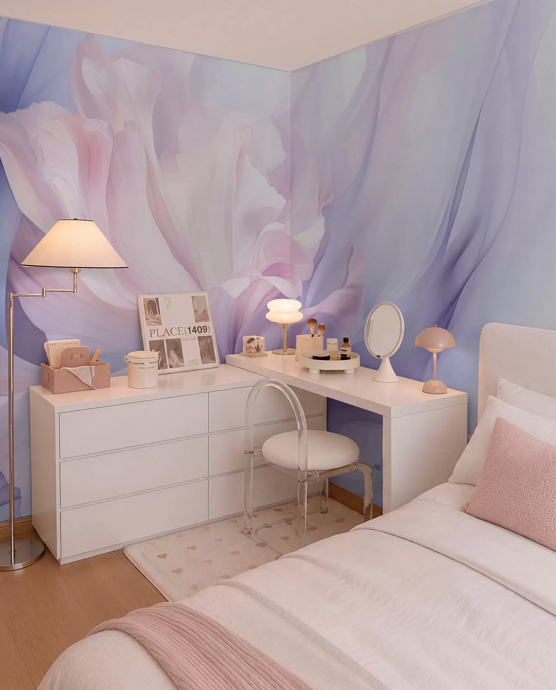 murales de pared Lila que se abre w09517