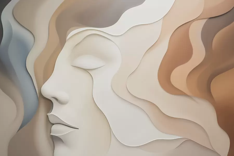 murales de pared Cara abstracta w04869