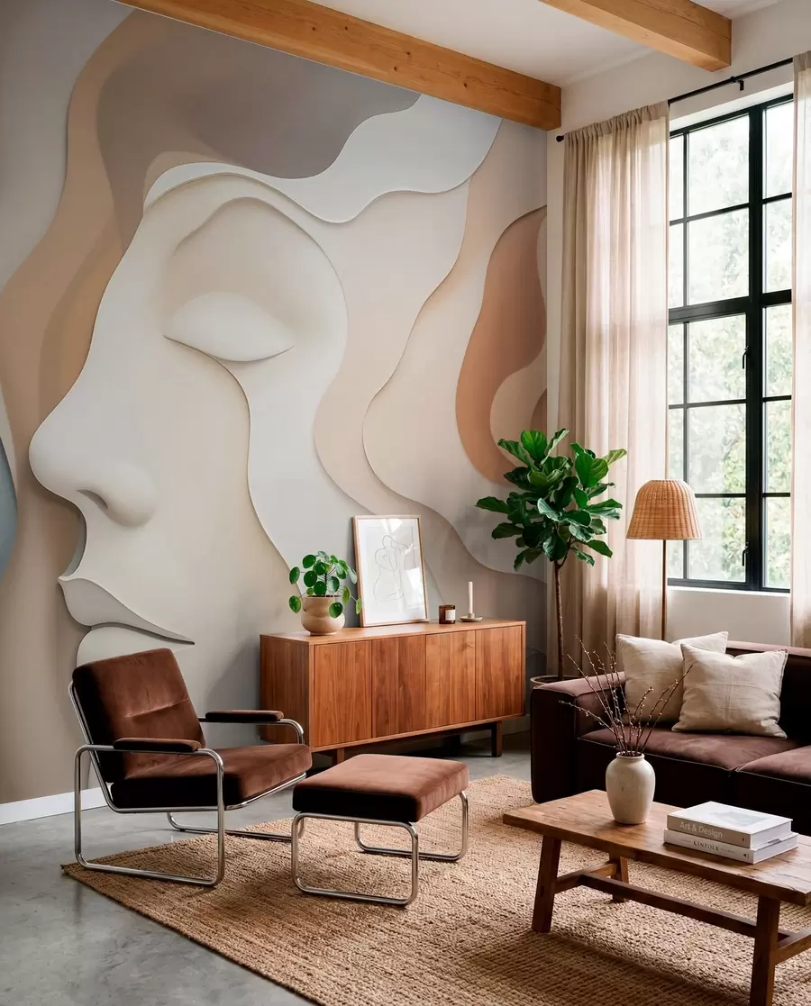 murales de pared Cara abstracta w04869