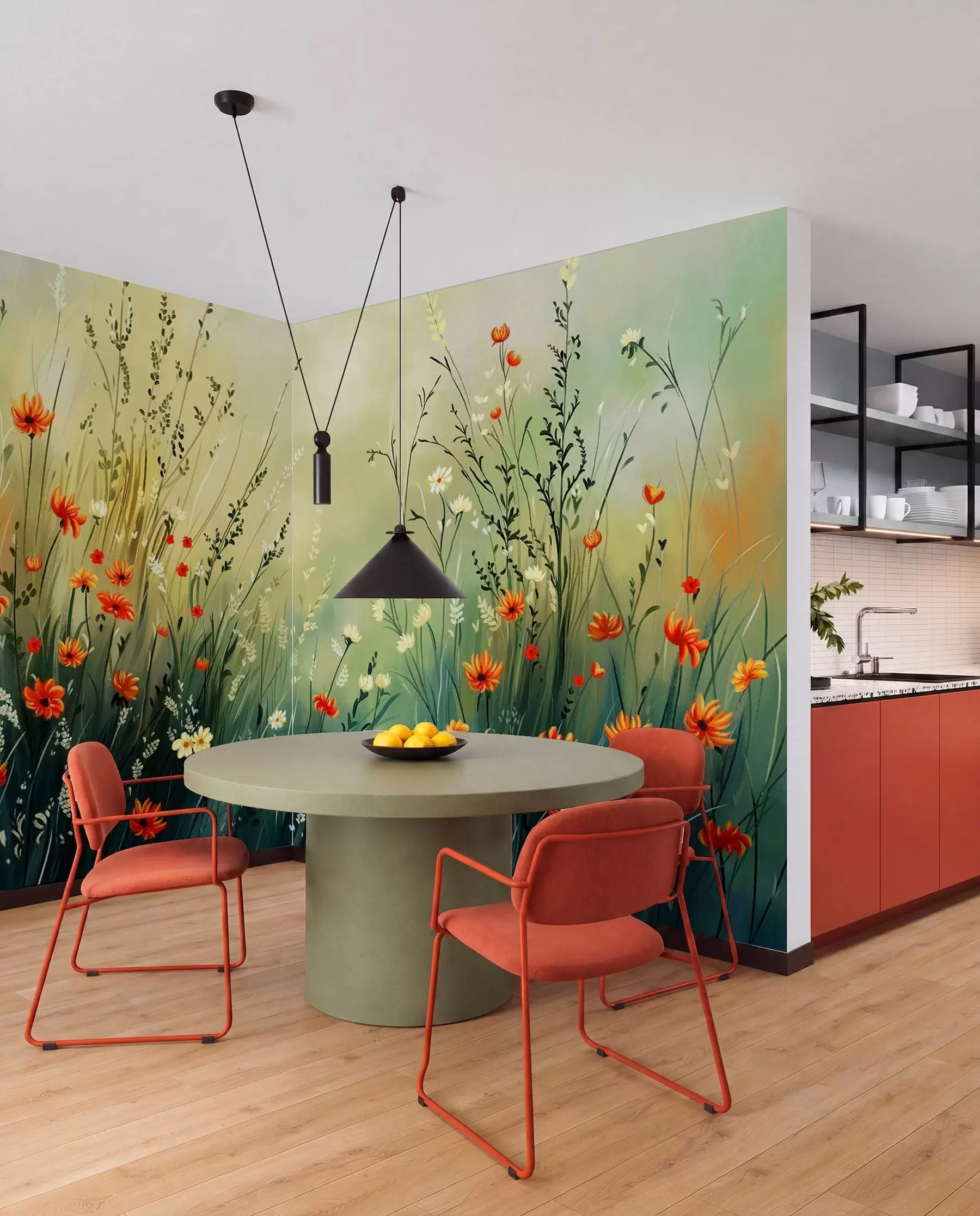 murales de pared Pradera al sol w05015