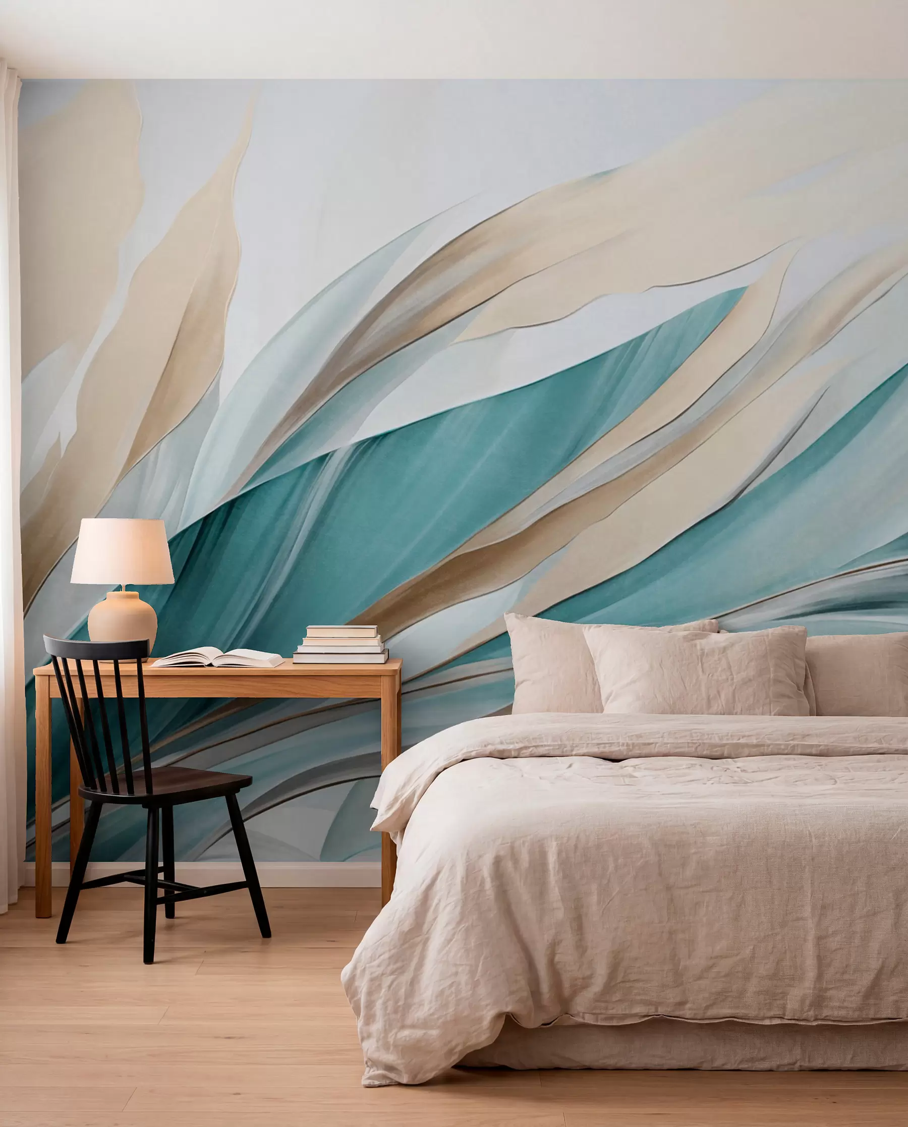 murales de pared Corrientes turquesa w09585