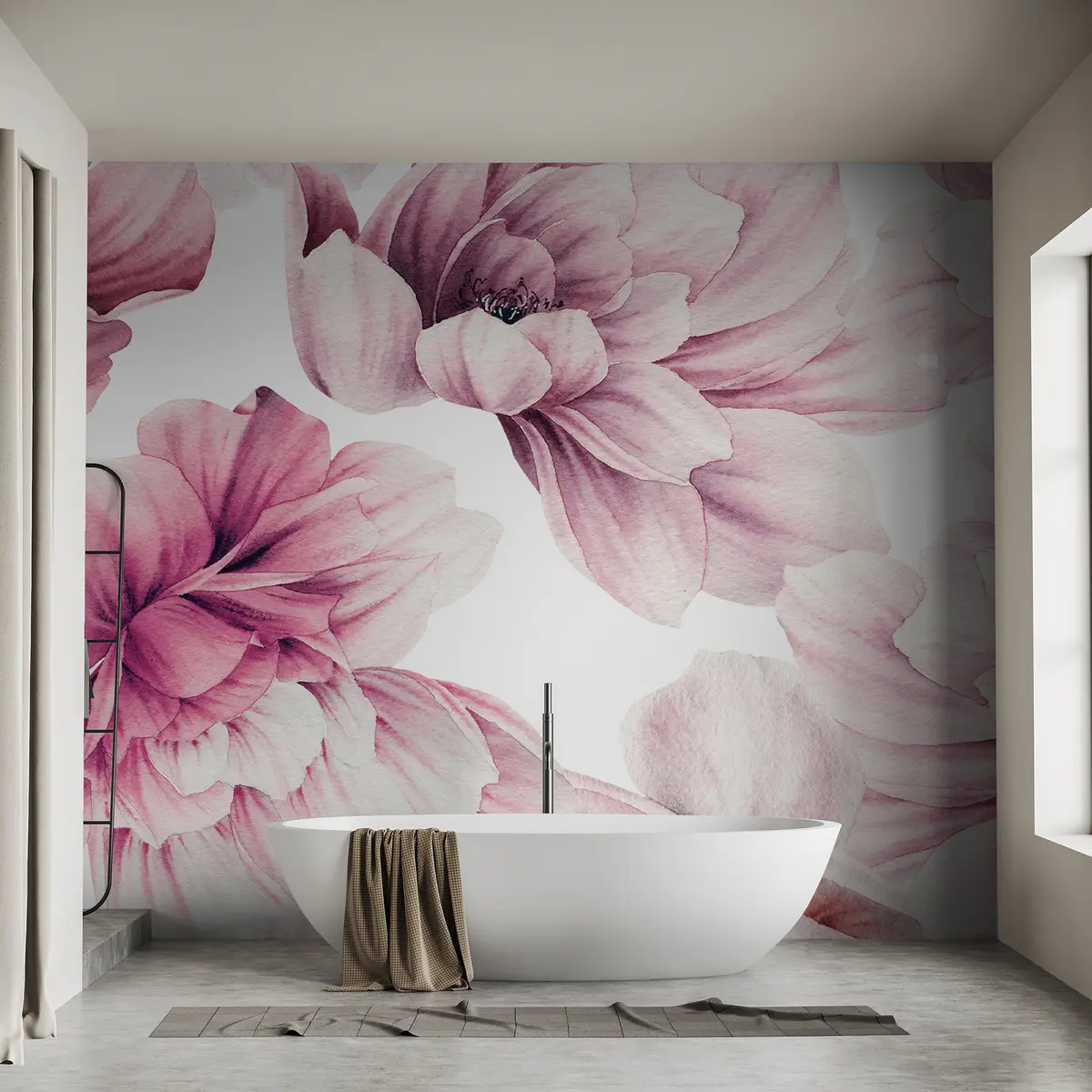 murales de pared Peonía rosa u71536