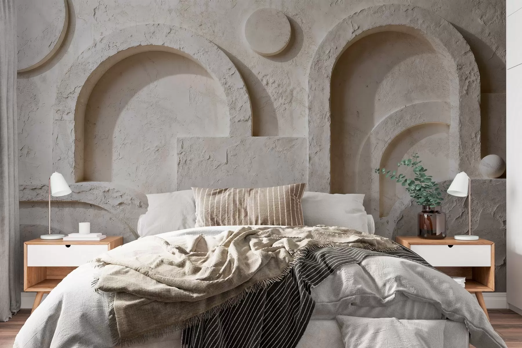 murales de pared Geometría volumétrica hecha de hormigón w05186