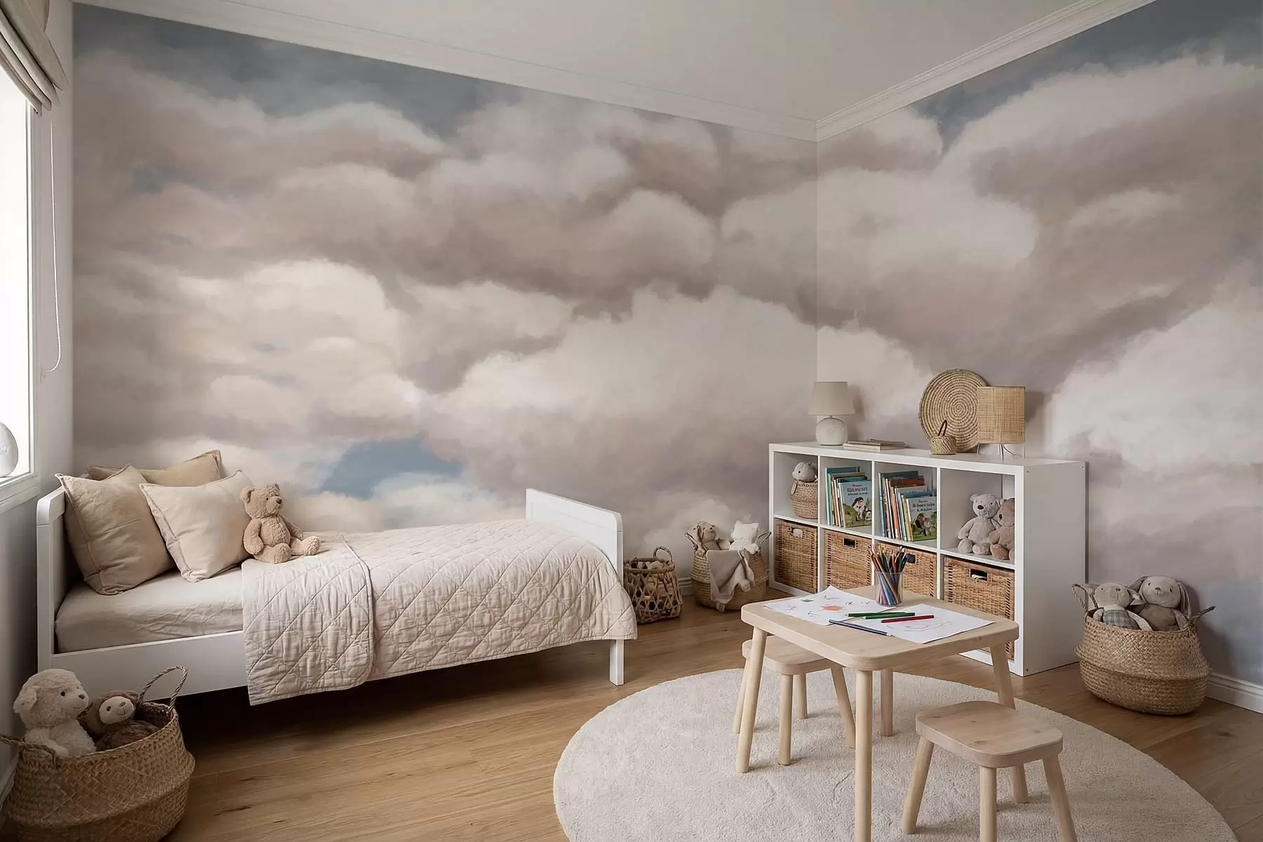 murales de pared Nubes suaves en un cielo azul w05143