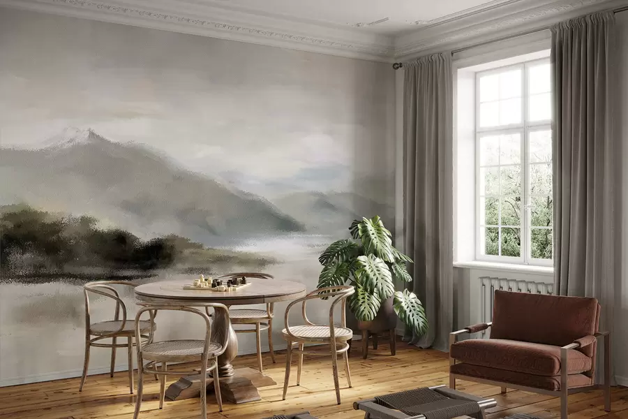 murales de pared Montañas pintadas w05248