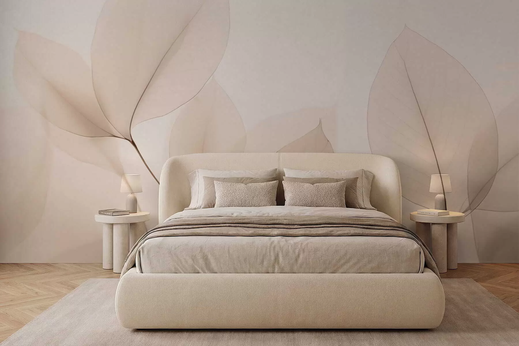 murales de pared Flor blanca con línea fina w05268