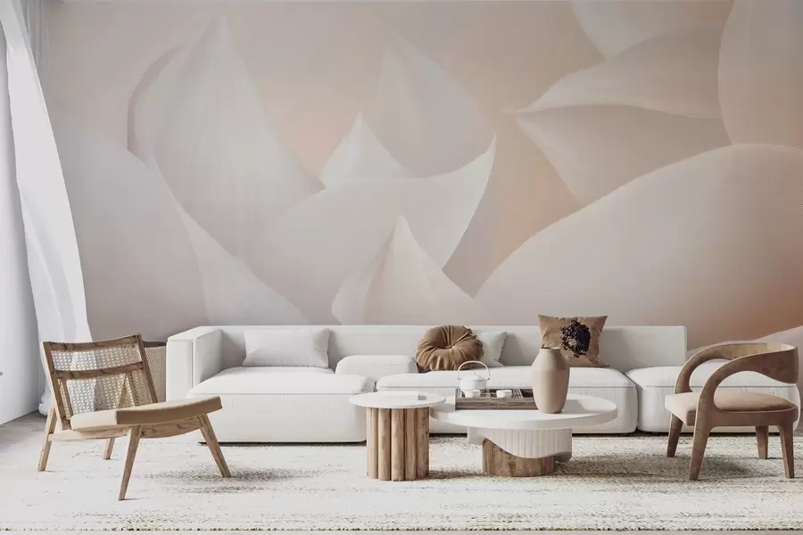 murales de pared Pétalos suaves color melocotón lechoso w09716