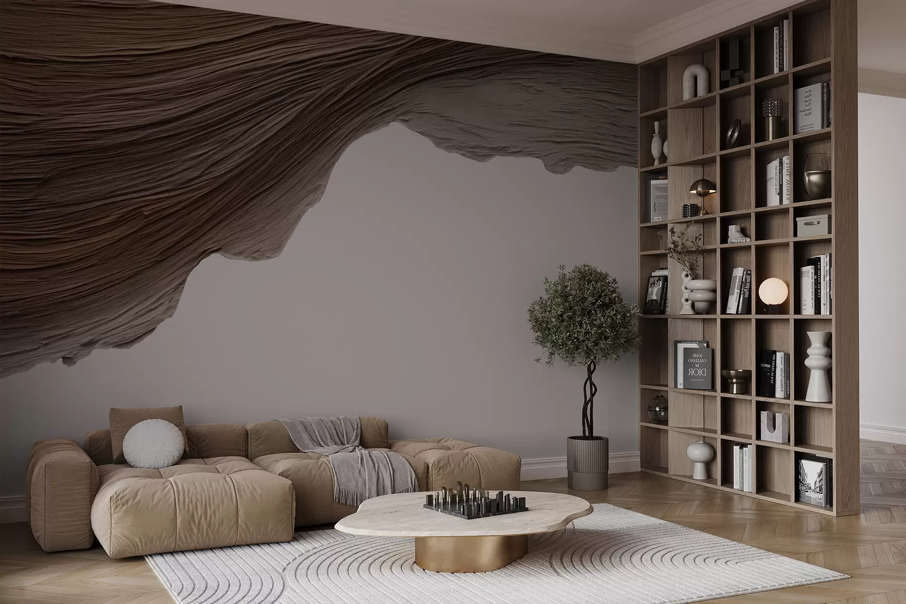 murales de pared Relieve de madera w05273