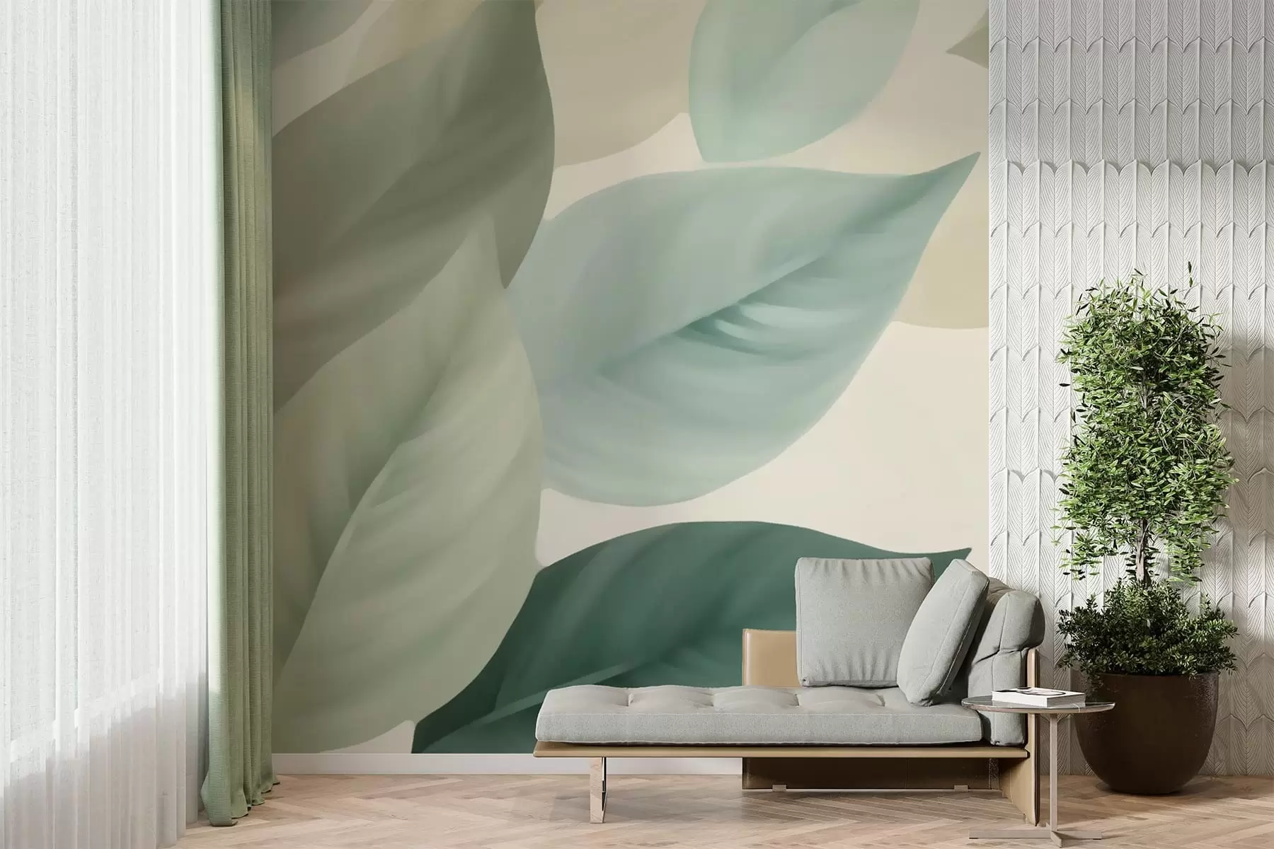 murales de pared Hojas grandes w05107