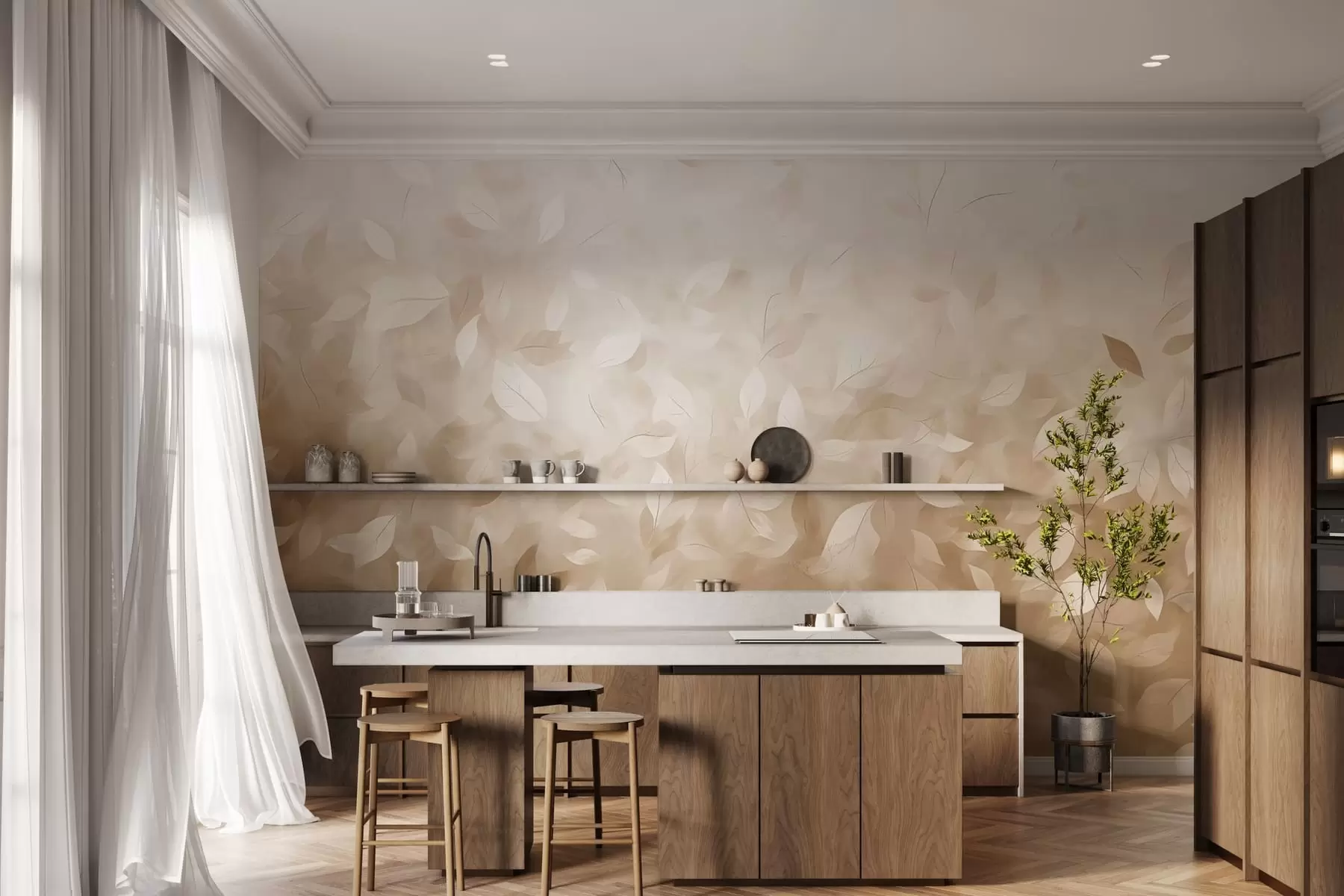 murales de pared Susurro frondoso w05277