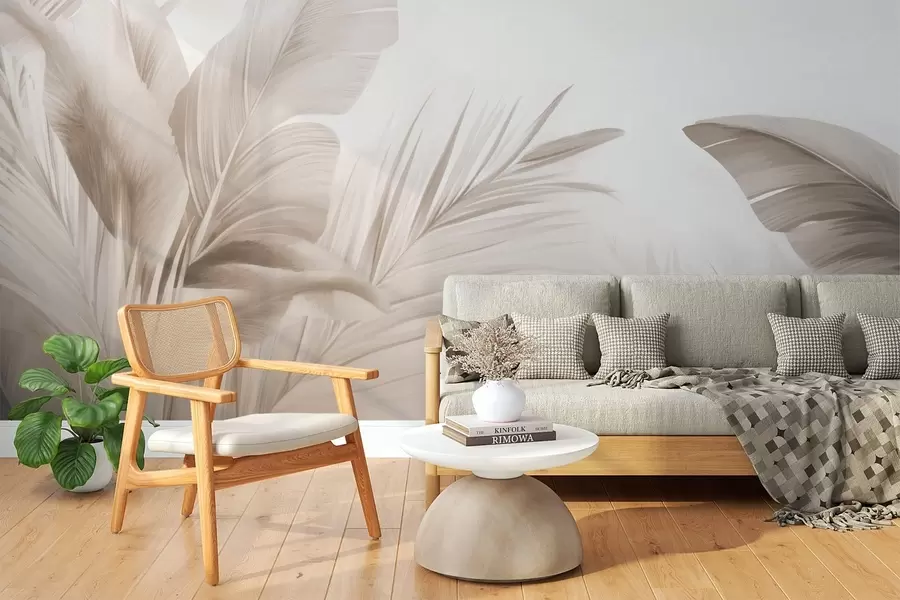 murales de pared Hojas de plátano, hojas largas w05377