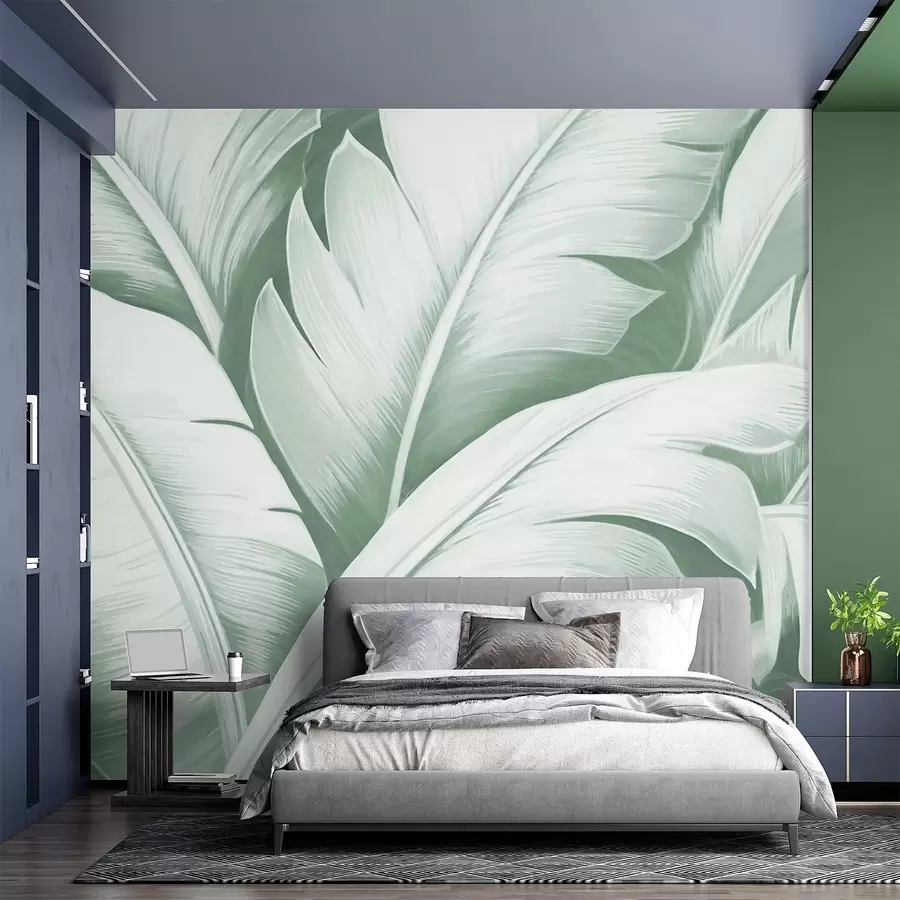 murales de pared Hojas grandes de plátano w04991v3