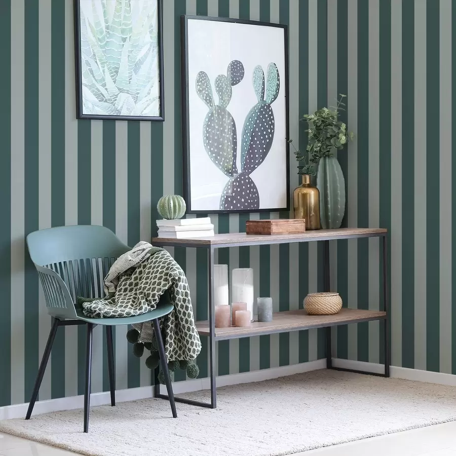 murales de pared Rayas verticales verdes y claras a01179v1