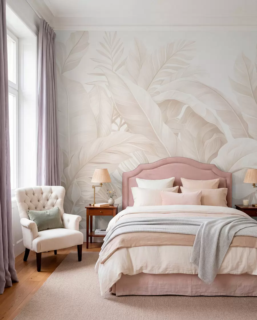 murales de pared Hojas tropicales vintage w05518