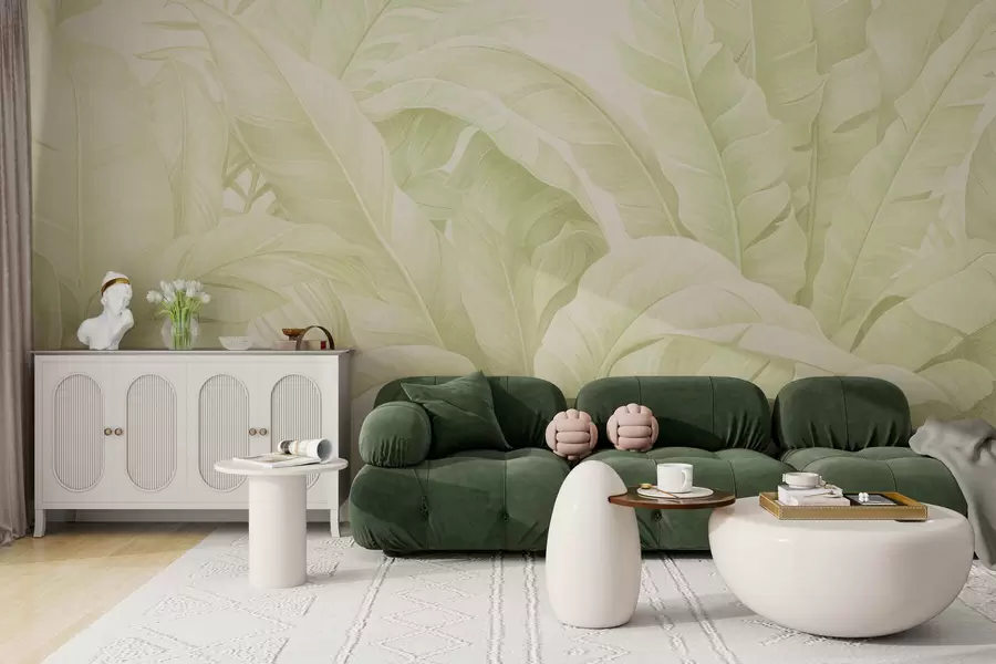 murales de pared Hojas tropicales vintage w05518v1
