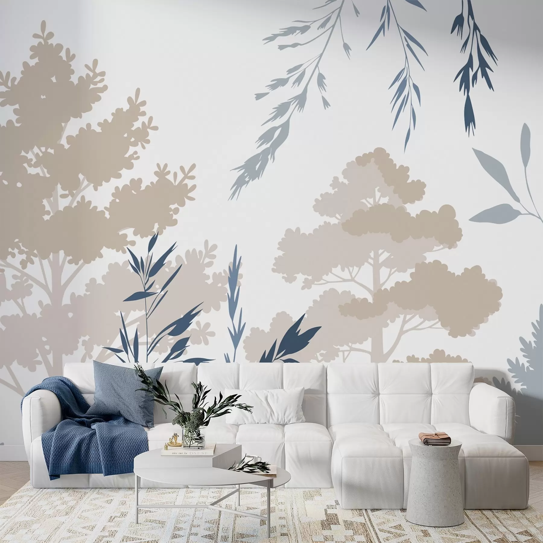 murales de pared Árboles y pastos w05551