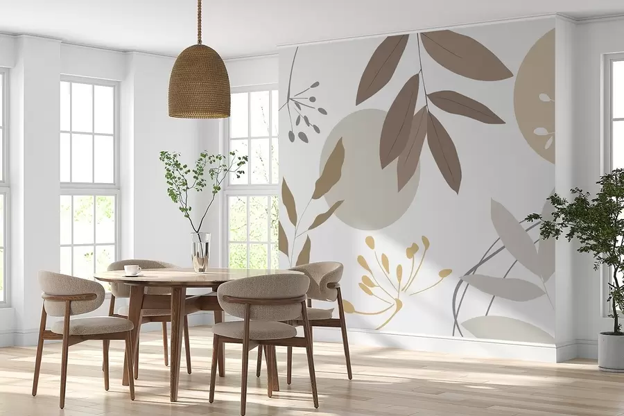 murales de pared Abstracción con plantas w05552v1