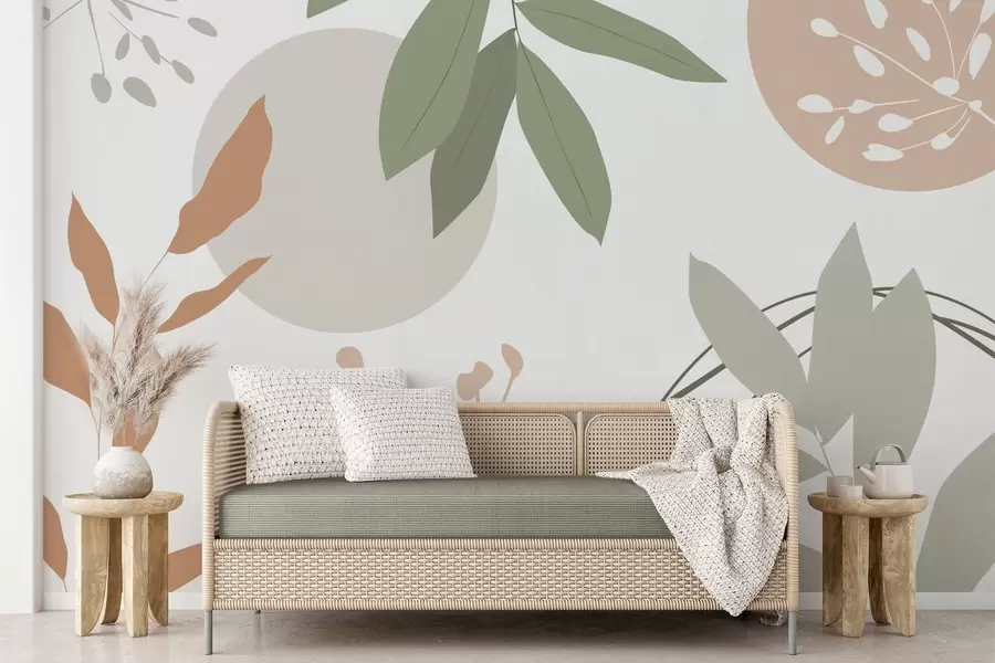 murales de pared Abstracción con plantas w05552v2