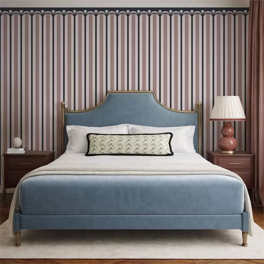 murales de pared Adorno vertical en tonos rosas y grises w05610v1