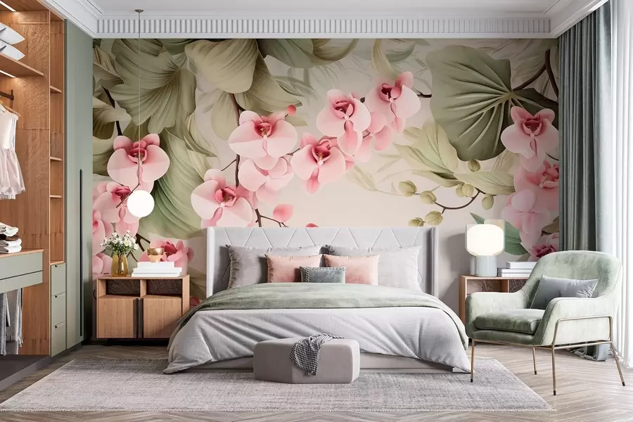 murales de pared Orquídeas, plantas colgantes w05619