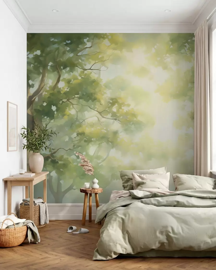 murales de pared Pintura abstracta que imita las ramas de un árbol w05588