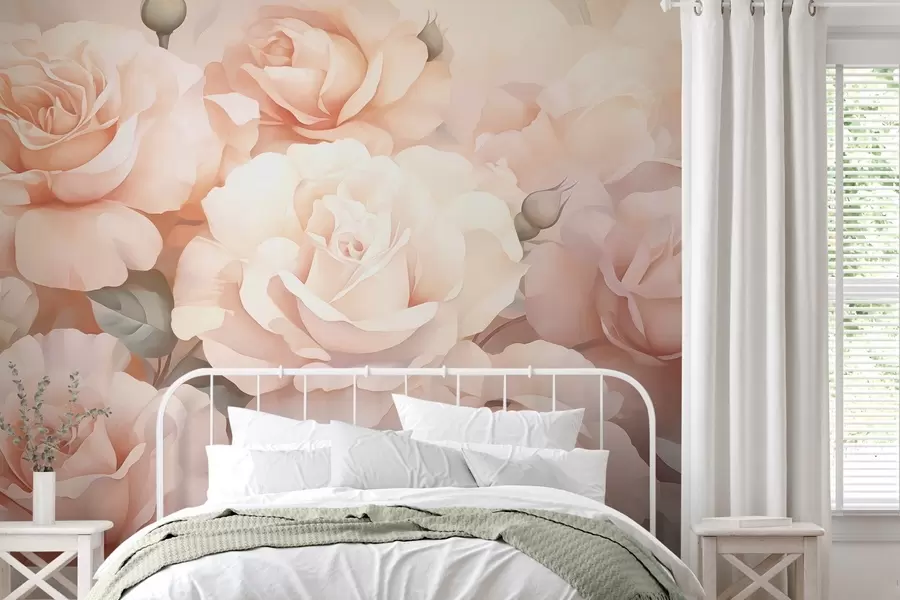 murales de pared rosas abstractas w05553