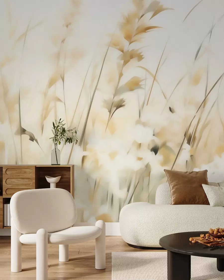 murales de pared Imitación pictórica de hierbas abstractas w05669