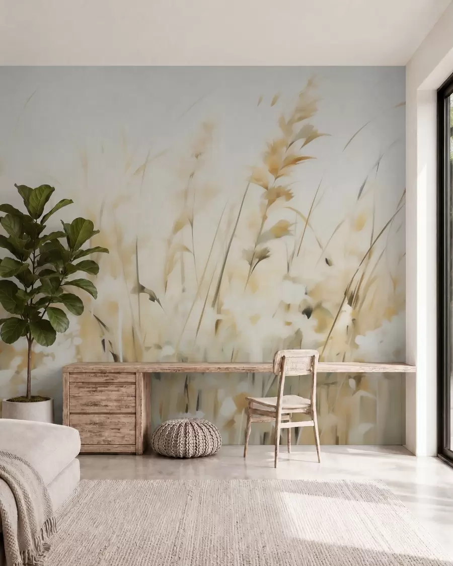 murales de pared Imitación pictórica de hierbas abstractas w05669