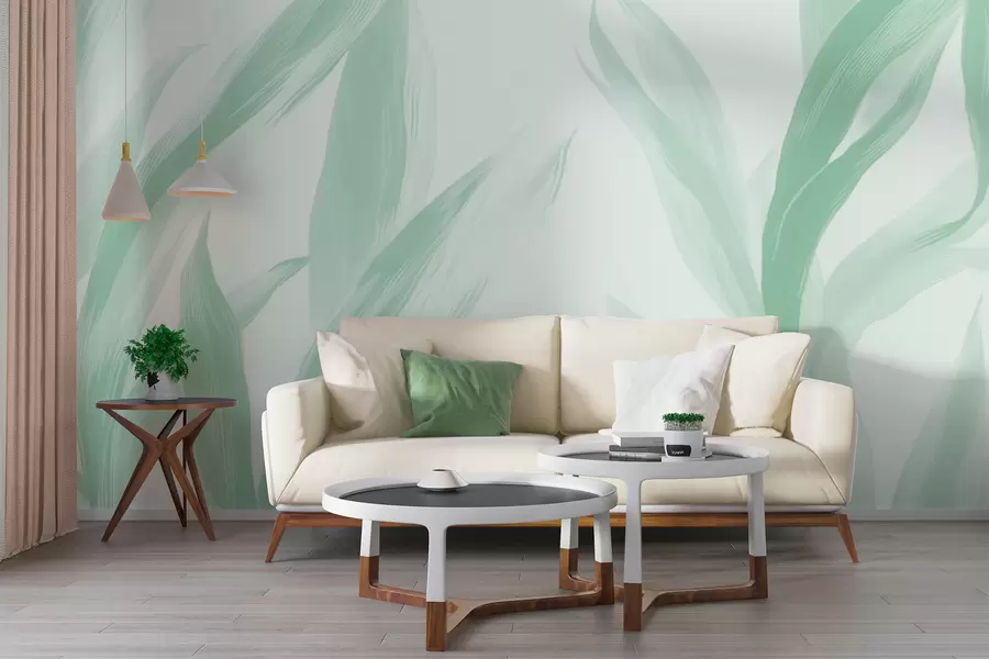 murales de pared Hojas puntiagudas w05680v2