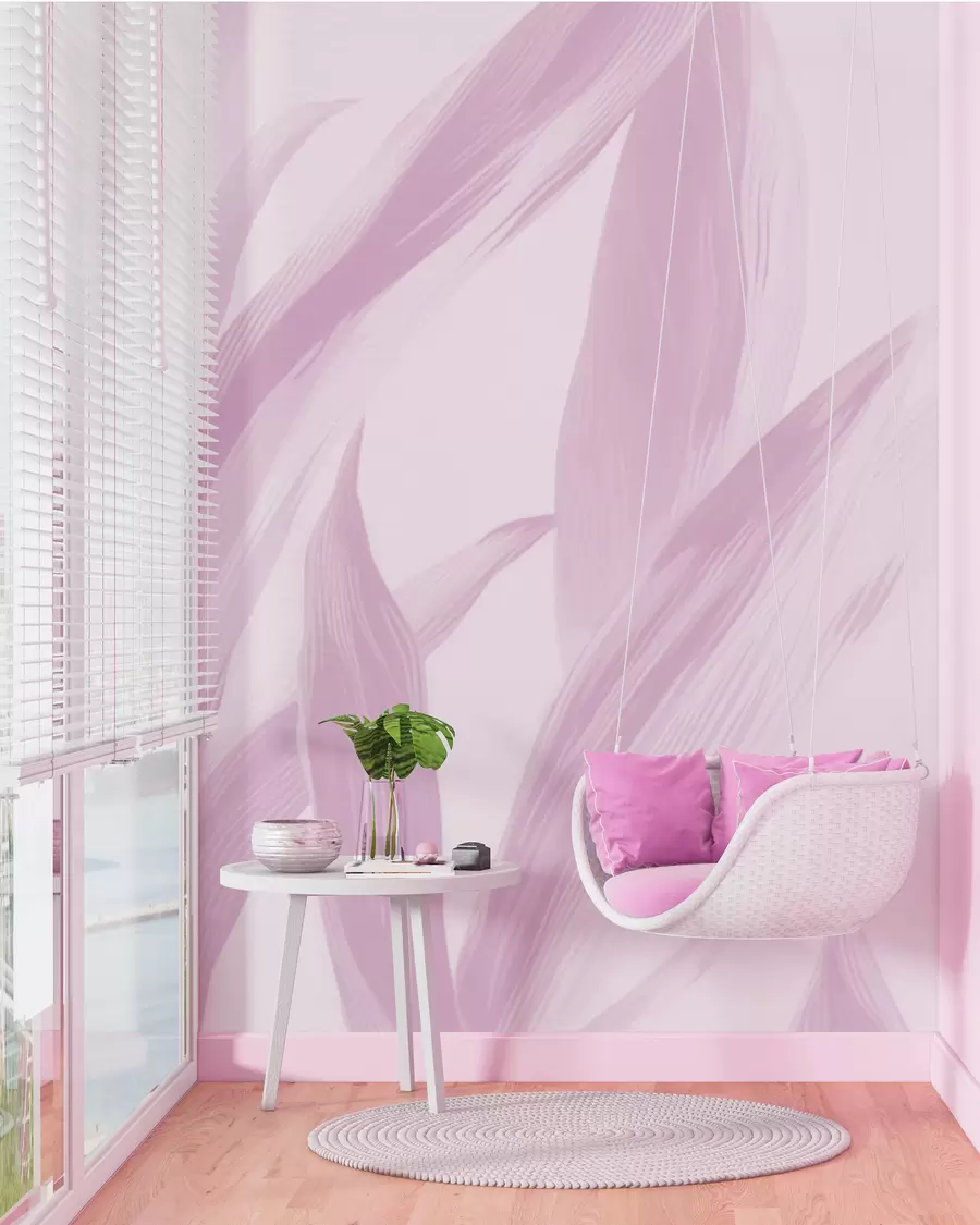 murales de pared Hojas puntiagudas w05680v3