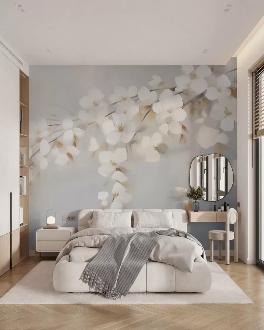 murales de pared Rama abstracta con flores, imitación de un cuadro w05665
