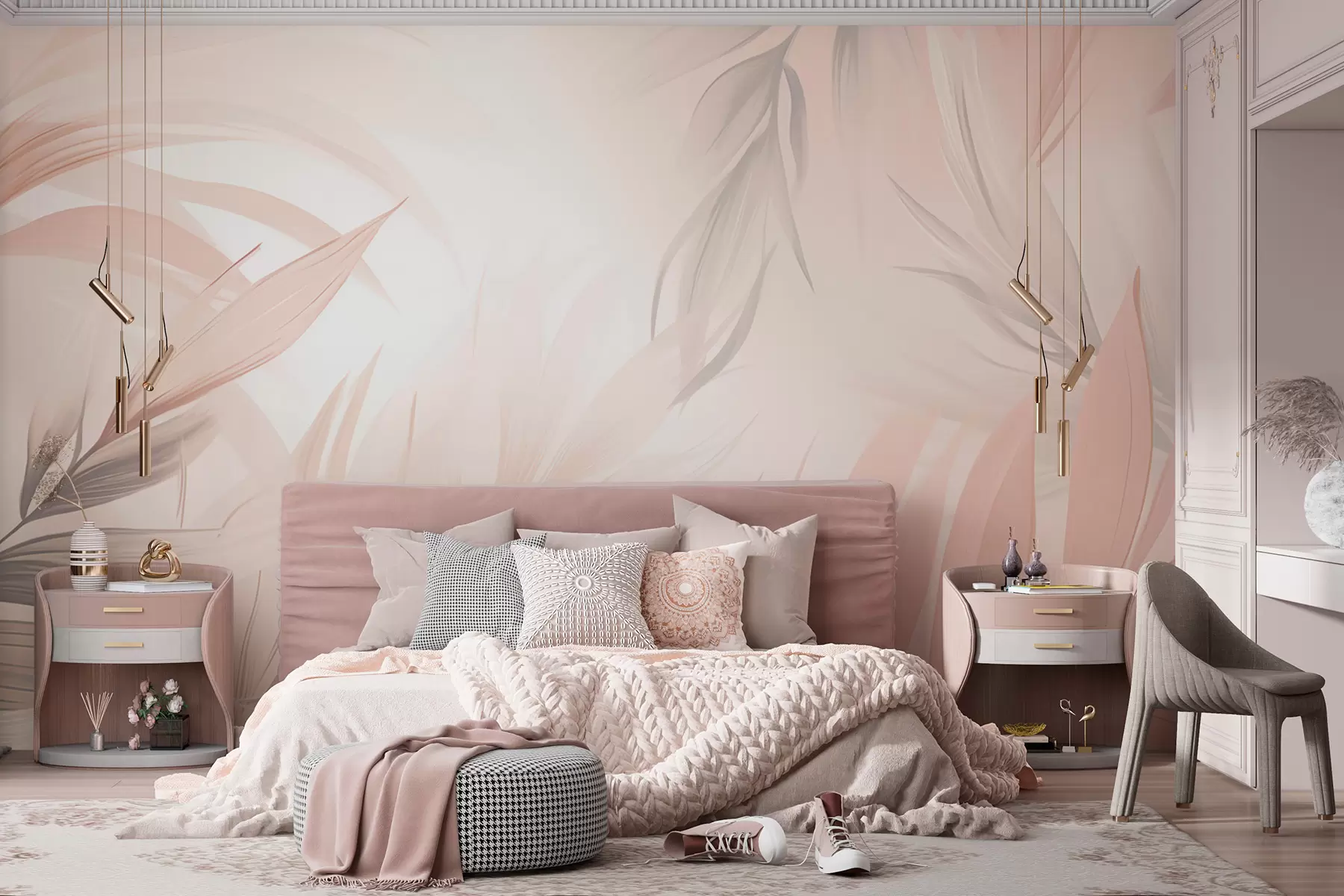 murales de pared Hojas puntiagudas w05742