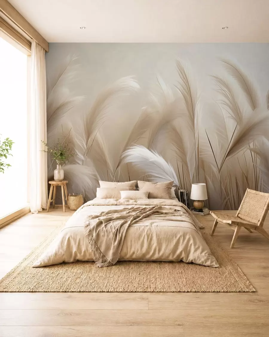 murales de pared Hierba de la pampa w05716