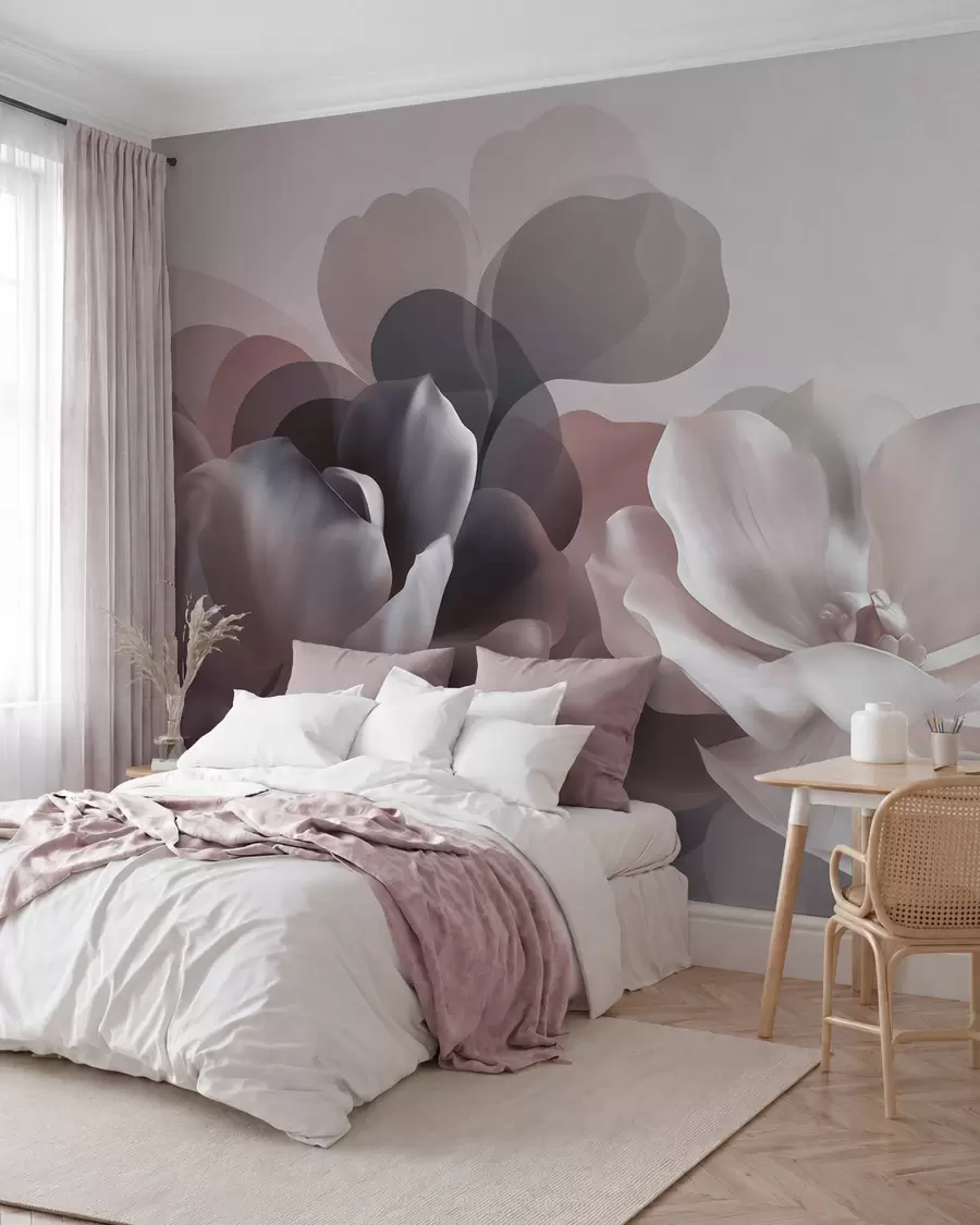 murales de pared Composición floral abstracta de magnolias w09930