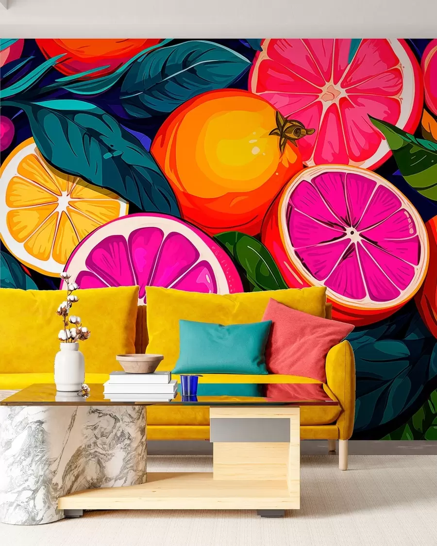murales de pared Fruta, naranjas, limones w05761